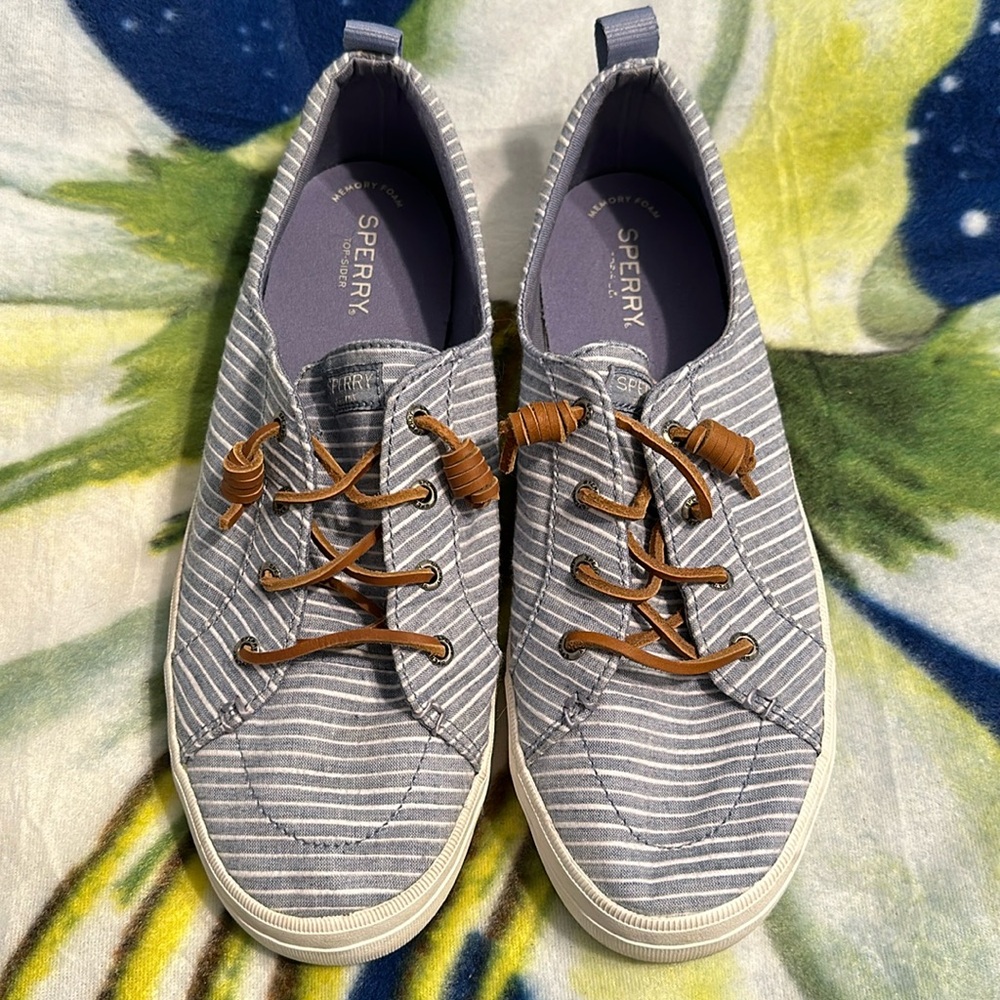 Sperry top-siders Women’s size 11 Blue & White stripes